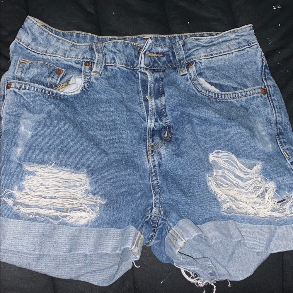 ripped jean shorts